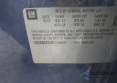 2014 Cadillac Ats Luxury z USA, uszkodzony, nr VIN 1G6AB5RX4E0134547